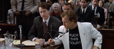 fuck this court t-shirt worn by Larry Flynt in a court
